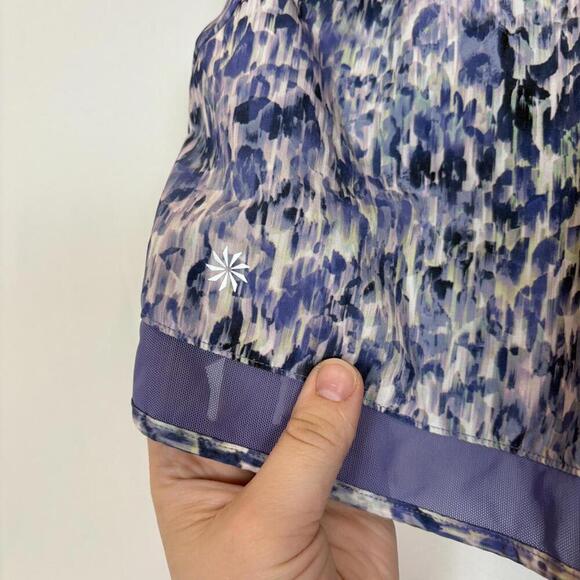 Athleta High Rise Mesh Racer Run 3 inch Inseam Purple Shorts Size: XS - Picture 5 of 8